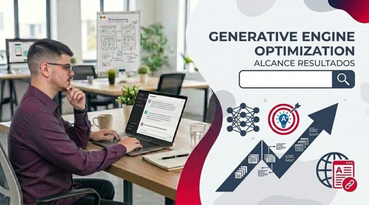 Lucas Ferraz trabalhando com GEO SEO para IA, analisando estratégias de Generative Engine Optimization para aumentar a visibilidade de empresas em mecanismos de busca com inteligência artificial.