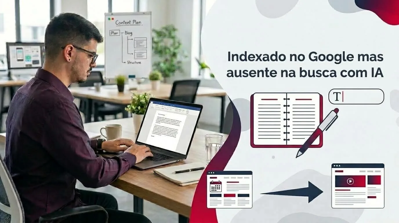 Indexado no Google mas ausente na busca com IA